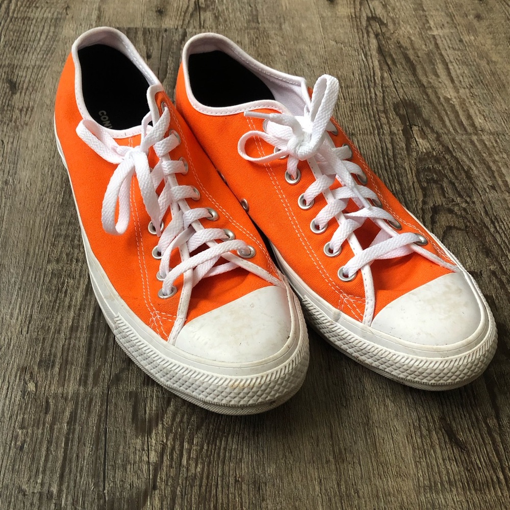Orange Converse Women’s 12 Men’s 10